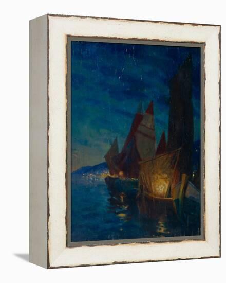 Sails at Night-Alexander Fyodorovich Gaush-Framed Premier Image Canvas