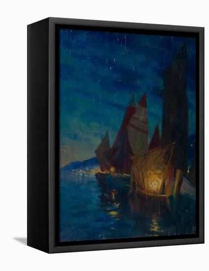 Sails at Night-Alexander Fyodorovich Gaush-Framed Premier Image Canvas