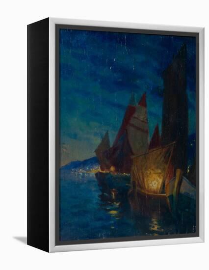 Sails at Night-Alexander Fyodorovich Gaush-Framed Premier Image Canvas