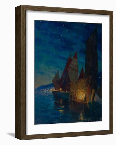 Sails at Night-Alexander Fyodorovich Gaush-Framed Giclee Print