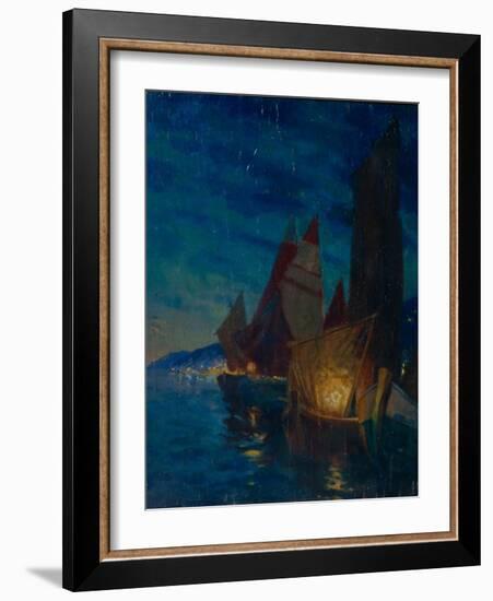 Sails at Night-Alexander Fyodorovich Gaush-Framed Giclee Print