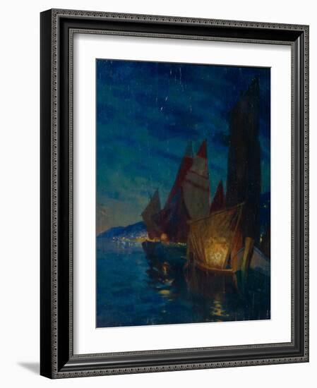 Sails at Night-Alexander Fyodorovich Gaush-Framed Giclee Print