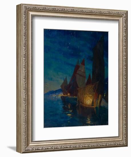 Sails at Night-Alexander Fyodorovich Gaush-Framed Giclee Print