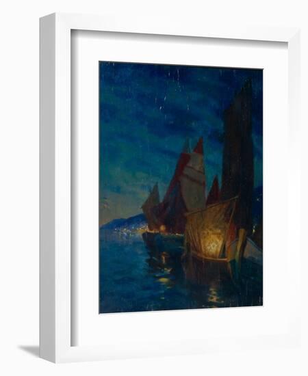 Sails at Night-Alexander Fyodorovich Gaush-Framed Giclee Print