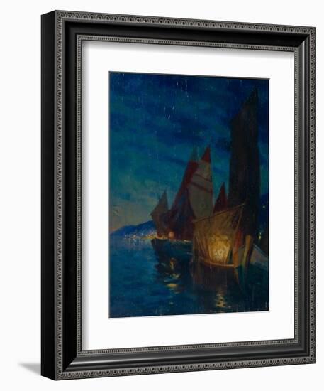 Sails at Night-Alexander Fyodorovich Gaush-Framed Giclee Print