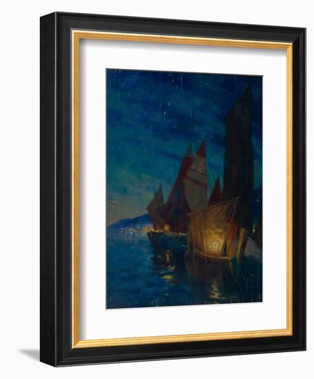 Sails at Night-Alexander Fyodorovich Gaush-Framed Giclee Print