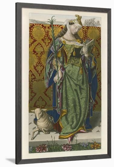 Saint Agnes, c 1520, from a Picture by Lucas Van Leyden-Henry Shaw-Framed Giclee Print