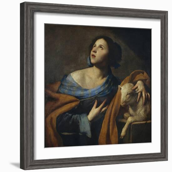 Saint Agnes-Massimo Stanzione-Framed Giclee Print