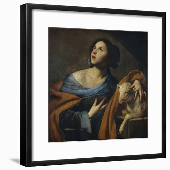 Saint Agnes-Massimo Stanzione-Framed Giclee Print