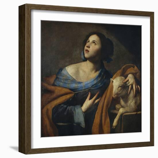 Saint Agnes-Massimo Stanzione-Framed Giclee Print