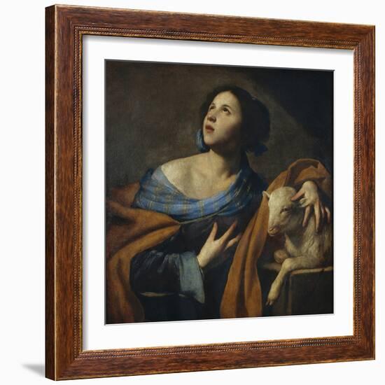 Saint Agnes-Massimo Stanzione-Framed Giclee Print