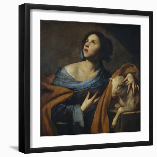 Saint Agnes-Massimo Stanzione-Framed Giclee Print