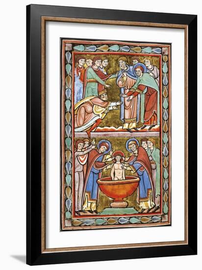 Saint Amand at the Court of Dagobert-null-Framed Giclee Print