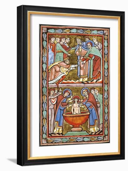 Saint Amand at the Court of Dagobert-null-Framed Giclee Print