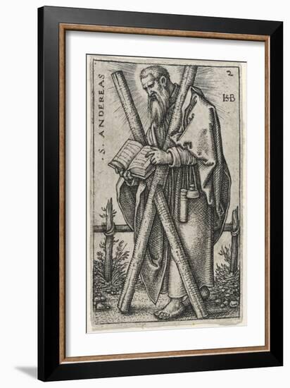 Saint Andrew, 1541-46 (Engraving)-Hans Sebald Beham-Framed Giclee Print