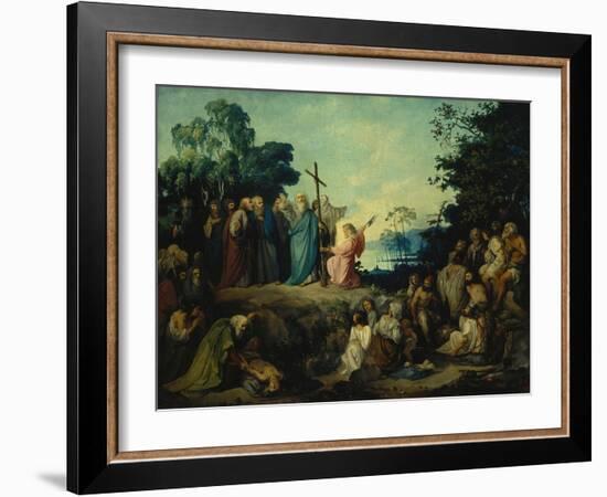 Saint Andrew the Apostle Erects a Cross on Kiev Heights, 1848-Nikolai Petrovich Lomtev-Framed Giclee Print