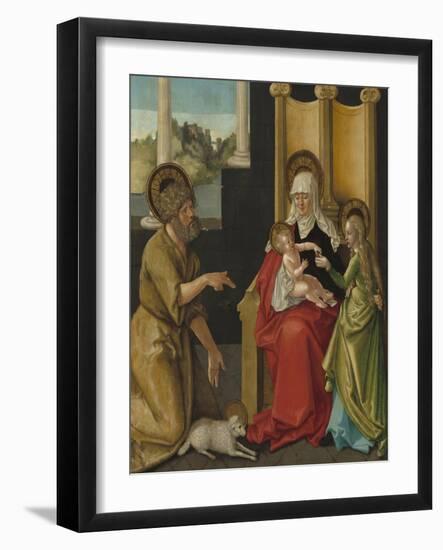 Saint Anne with the Christ Child, the Virgin, and Saint John the Baptist, c.1511-Hans Baldung Grien-Framed Giclee Print