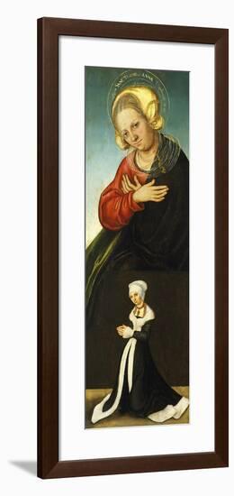 Saint Anne with the Duchess Barbara of Saxony as Donor, Ca 1514-Lucas Cranach the Elder-Framed Giclee Print