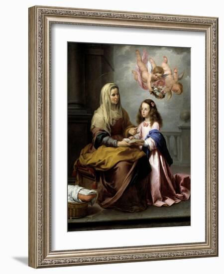 Saint Anne with the Virgin, Ca. 1655-Bartolome Esteban Murillo-Framed Giclee Print