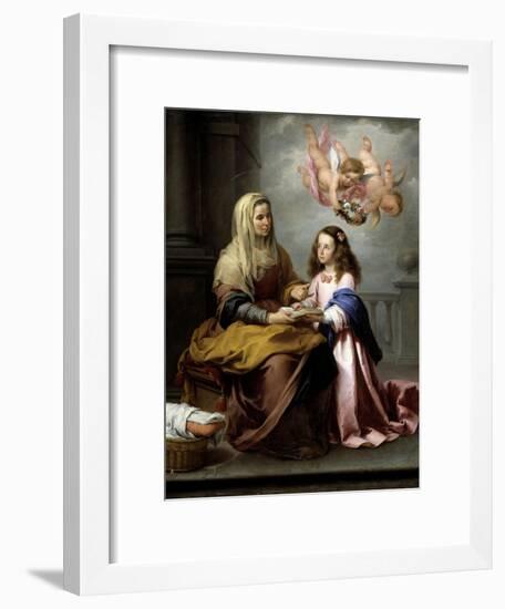 Saint Anne with the Virgin, Ca. 1655-Bartolome Esteban Murillo-Framed Giclee Print