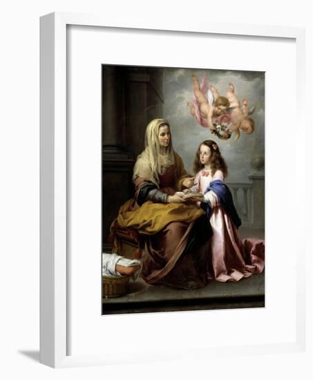 Saint Anne with the Virgin, Ca. 1655-Bartolome Esteban Murillo-Framed Giclee Print