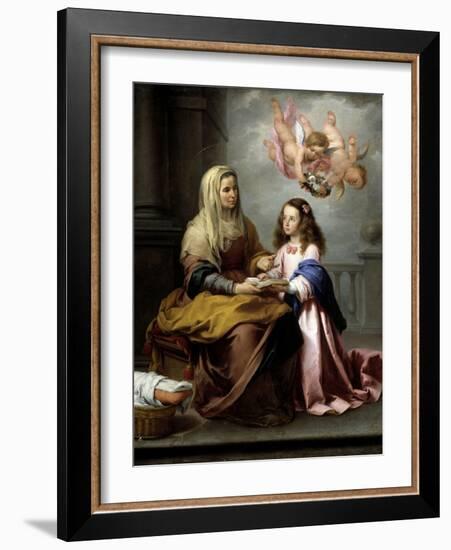 Saint Anne with the Virgin, Ca. 1655-Bartolome Esteban Murillo-Framed Giclee Print