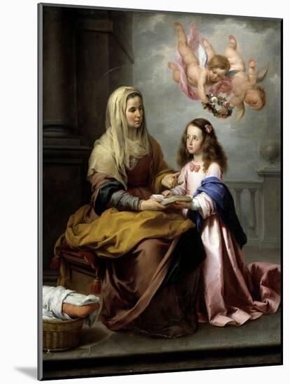 Saint Anne with the Virgin, Ca. 1655-Bartolome Esteban Murillo-Mounted Giclee Print