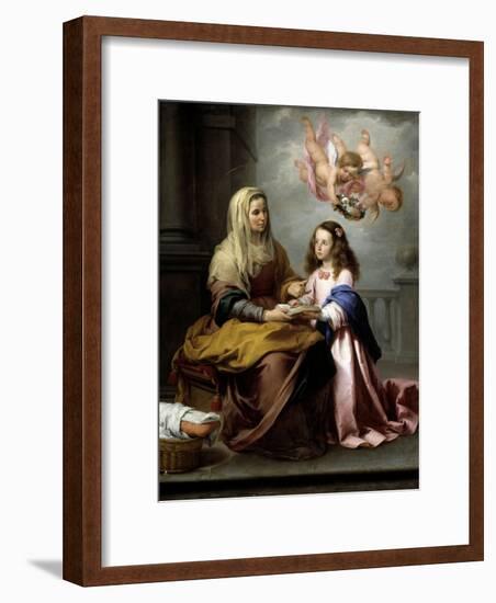 Saint Anne with the Virgin, Ca. 1655-Bartolome Esteban Murillo-Framed Giclee Print