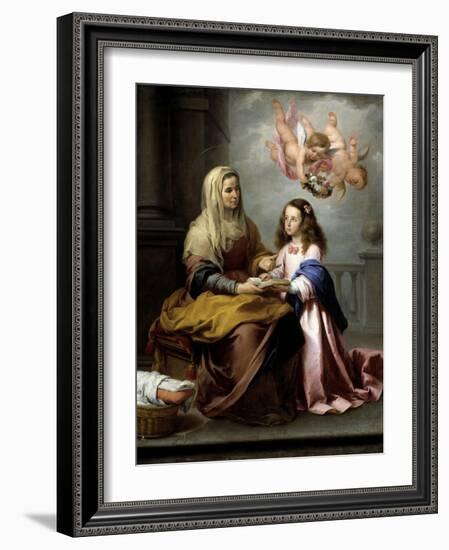 Saint Anne with the Virgin, Ca. 1655-Bartolome Esteban Murillo-Framed Giclee Print