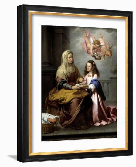 Saint Anne with the Virgin, Ca. 1655-Bartolome Esteban Murillo-Framed Giclee Print