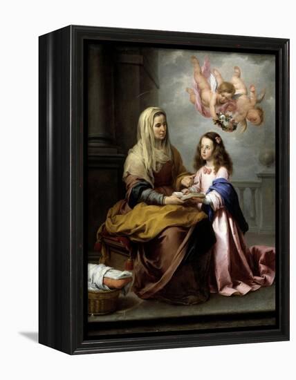 Saint Anne with the Virgin, Ca. 1655-Bartolome Esteban Murillo-Framed Premier Image Canvas