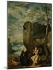 Saint Anthony Abbot and Saint Paul, the First Hermit-Diego Velazquez-Mounted Giclee Print