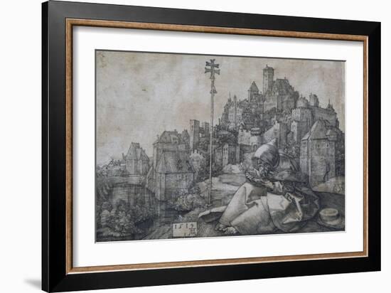 Saint Anthony in Front of the Town, 1519-Albrecht Dürer-Framed Giclee Print