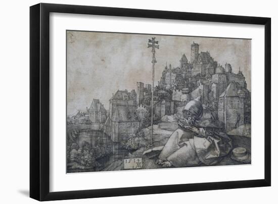 Saint Anthony in Front of the Town, 1519-Albrecht Dürer-Framed Giclee Print