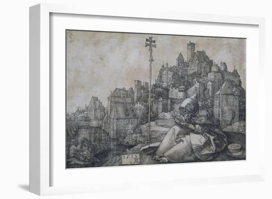 Saint Anthony in Front of the Town, 1519-Albrecht Dürer-Framed Giclee Print