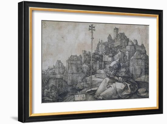 Saint Anthony in Front of the Town, 1519-Albrecht Dürer-Framed Giclee Print