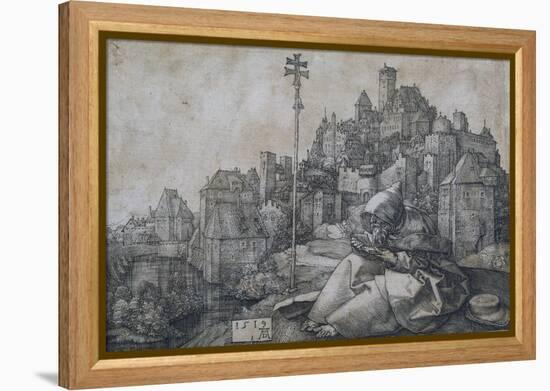 Saint Anthony in Front of the Town, 1519-Albrecht Dürer-Framed Premier Image Canvas