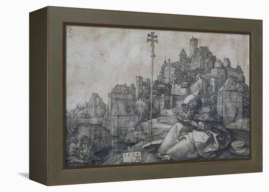 Saint Anthony in Front of the Town, 1519-Albrecht Dürer-Framed Premier Image Canvas