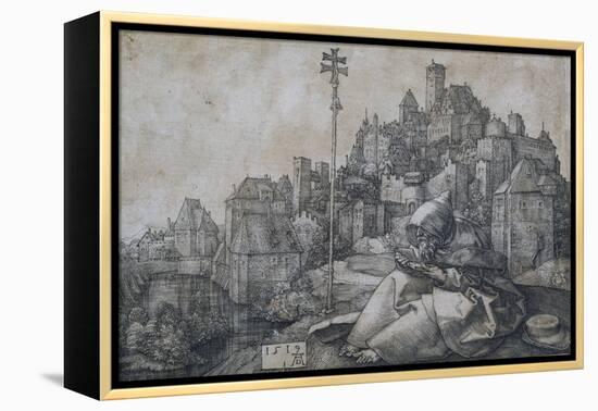 Saint Anthony in Front of the Town, 1519-Albrecht Dürer-Framed Premier Image Canvas