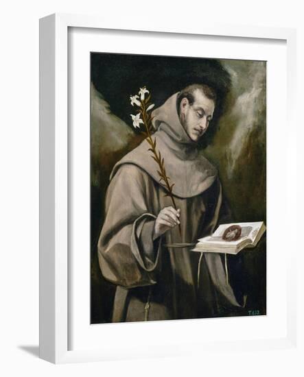 Saint Anthony of Padua, 1577-79-El Greco-Framed Giclee Print