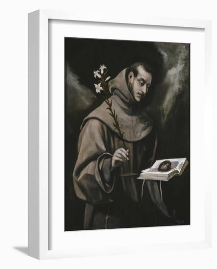 Saint Anthony of Padua, C. 1580-El Greco-Framed Giclee Print