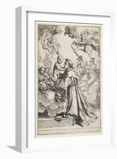 Saint Anthony of Padua, Late 1630S-Simone Cantarini-Framed Giclee Print