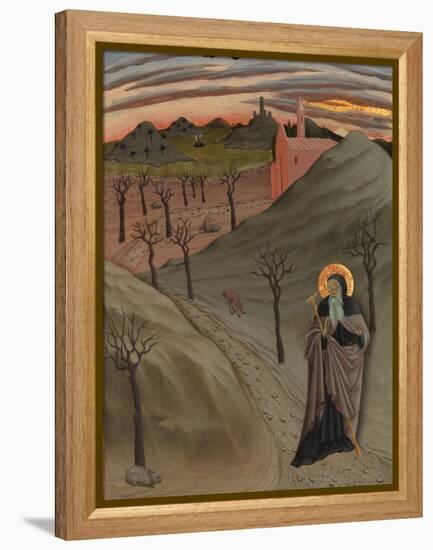 Saint Anthony the Abbot in the Wilderness, c.1435-Master of the Osservanza-Framed Premier Image Canvas