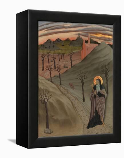 Saint Anthony the Abbot in the Wilderness, c.1435-Master of the Osservanza-Framed Premier Image Canvas