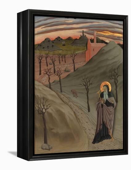 Saint Anthony the Abbot in the Wilderness, c.1435-Master of the Osservanza-Framed Premier Image Canvas