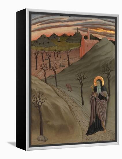 Saint Anthony the Abbot in the Wilderness, c.1435-Master of the Osservanza-Framed Premier Image Canvas