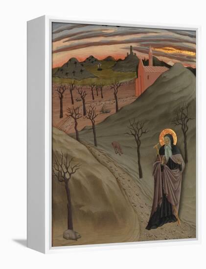Saint Anthony the Abbot in the Wilderness, c.1435-Master of the Osservanza-Framed Premier Image Canvas