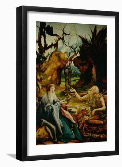 Saint Anthony Visits Saint Paul the Hermit-Matthias Grünewald-Framed Giclee Print