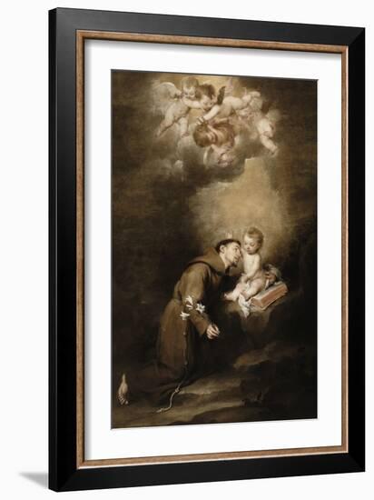 Saint Antoine de Padoue et l'Enfant Jésus-Bartolome Esteban Murillo-Framed Giclee Print