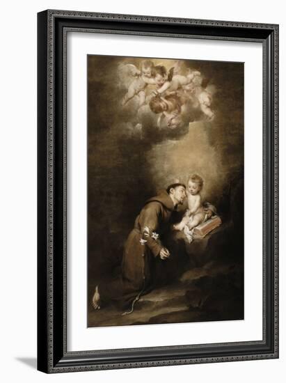 Saint Antoine de Padoue et l'Enfant Jésus-Bartolome Esteban Murillo-Framed Giclee Print